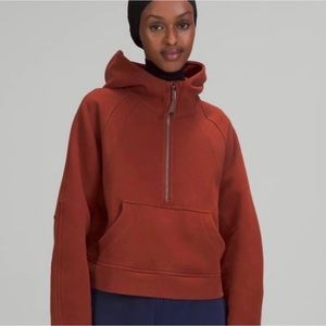 Lululemon scuba half zip hoodie and date brown